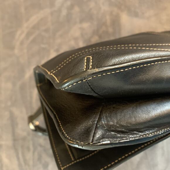 Coach 9741 Black Leather Soho Shoulder Bag, Handbag with Flap & Snap Closure - Picture 9 of 16